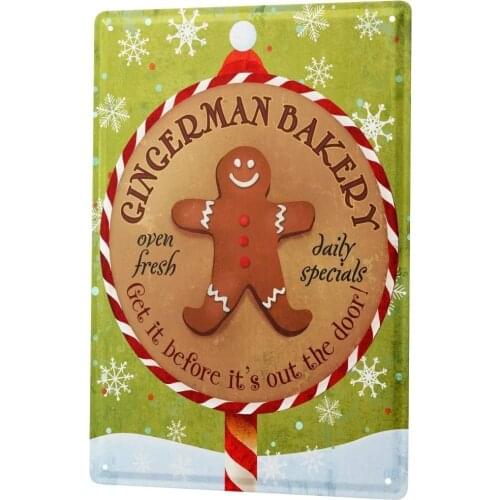 SINCE 2004 Tin Sign Metal Plate Decorative Sign Home Decor Plaques Food Restaurant Decoration Bakery Gingerbread Man