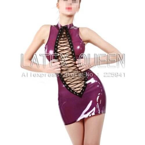 Sexy latex rubber dress