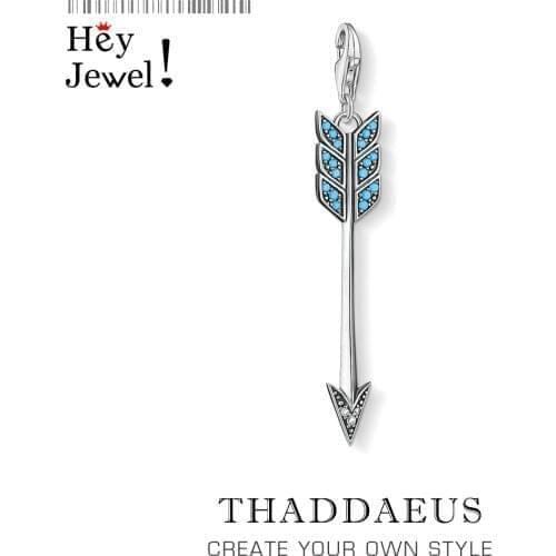 Arrow Blue Charm Pendant Fit Bracelet Necklace 2020 Spring 925 Sterling Silver Signpost Gift For Women Men Jewelry Against Evil