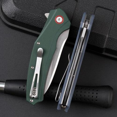 High hardness folding knife sharp knife G10 handle outdoor camping knife D2 stainless steel fruit knife
