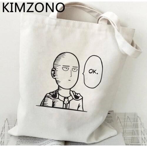 One Punch Man Mob Psycho 100 shopping bag shopping bolsas de tela eco handbag bag sacola shoping bolsas ecologicas reciclaje