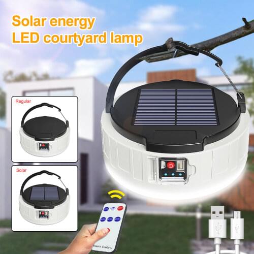 10W 3Modes Solar LED Camping Lights USB Charging Emergency Lights Night Market Lamp Waterproof Tent Light with Control