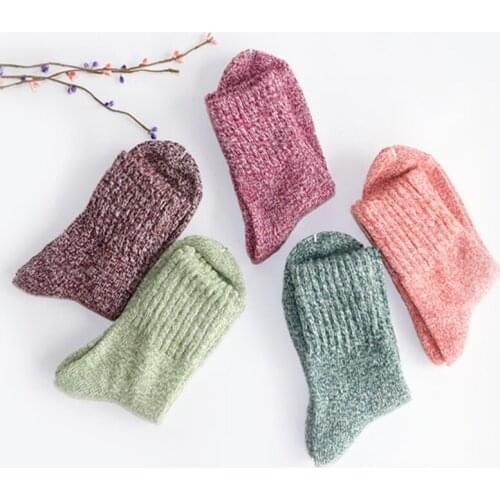 Thick warm bow tie Female autumn winter Wool funny short knee cute socks girls women cotton ladies ankle sock hosiery