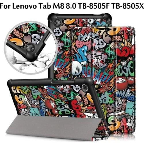 Slim Magnetic Folding cover case For Lenovo Tab M8 TB-8505F TB-8505X TB-8505I 8.0''tablet cover For Lenovo Tab M8 case