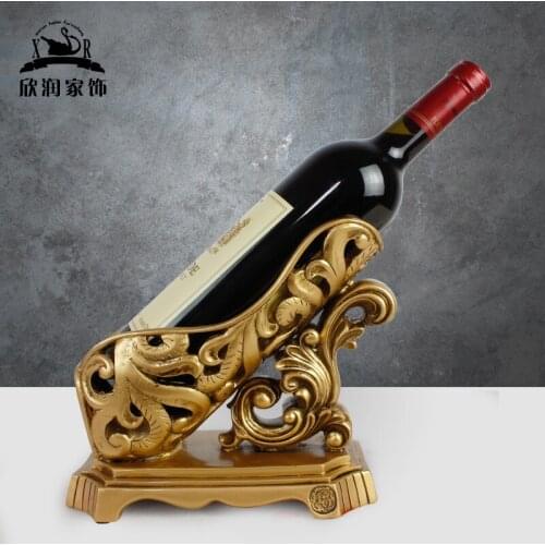 European-style palace resin wine rack wine rack American retro ornaments creative home dining table wine cabinet knick knacks