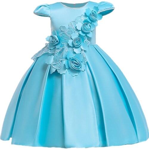 2-10 Year Baby Girl Princess Flower Wedding Party Dress Eveving Kids Stripe Dresses For Toddler Kids Children Christmas Clothing