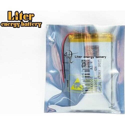 1/2/4Pcs Large Capacity 3.7V,10000mAH,1260100 Polymer lithium ion /Li-ion Rechargeable battery for Tablet DVD TOY,POWER BANK,GPS