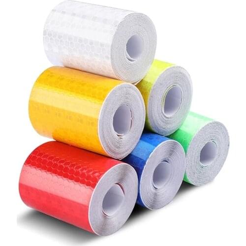 1 Roll Car Reflective Tape Sticker Safety Mark Car Styling Self Adhesive Warning Tape Motorcycle Bicycle Film Decoration Tool