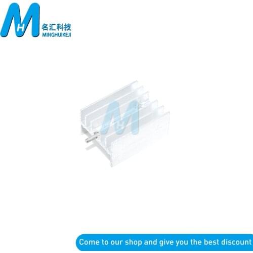 10PCS 15*10*20MM Triode Heat Sink 10 * 15 * 20 MM 1Pin TO-220 15x10x20mm TO220 white Transistor Aluminum Radiator Heat Sink With