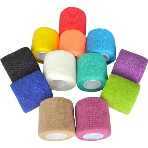10Pcs/Lots 4.5m*5cm Self-Adhesive Elastic Bandage For Sports Injury Bandaging Waterproof Nonwoven First Aid Kit Health Care