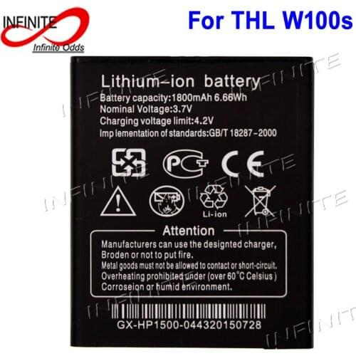 10 PCS/LOT For THL W100s Battery for THL W100 Batterie Bateria Batterij Accumulator AKKU 1800mAh