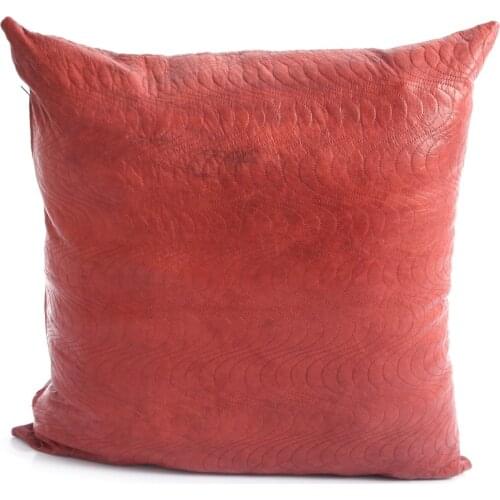 100% real leather comfortable and soft square pillow hotel home living room bedroom sofa car seat decorative ornament pillow