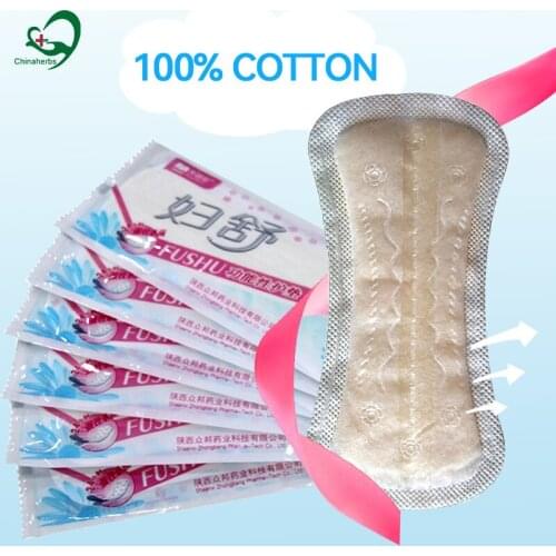 200 Pcs/20 Packs Negative Ion Cotton Herbal Far-infrared Sanitary Napkins Panty Liner Women Gynecological Care Menstrual Pads