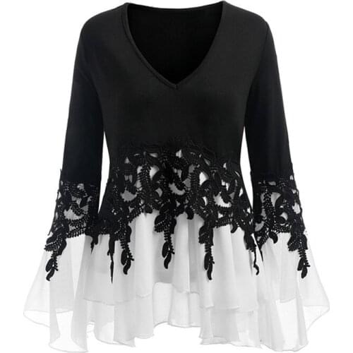 2021 Hot Womens Boho Floral Long Sleeve Blouse Baggy Tops Ladies V Neck New Fashionable Versatile Unique