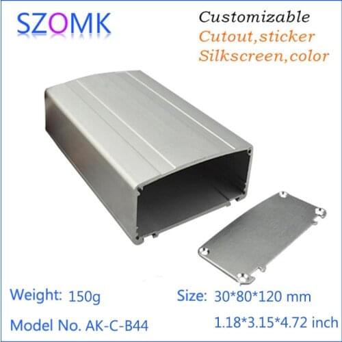 4 pcs, 30*80*120mm hot sales electrical aluminum cabinet metal extruded tool box aluminum housing electronics pcb project case