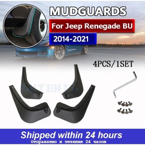 4Pcs/Set Car Mudflaps Splash Guards Mud Flap Mudguards Fender For Jeep Renegade BU 2014-2018 Car Styling Accessories