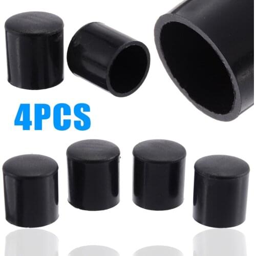 4pcs 16mm/19mm/22mm/25mm Rubber Furniture Caps Floor Protector Chair Cover Furniture Leveling Feet