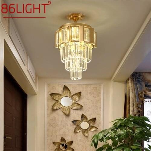 86LIGHT Chandelier Lamp Fixtures Crystal Pendant Light Postmodern Luxury Home LED for Aisle Corridor