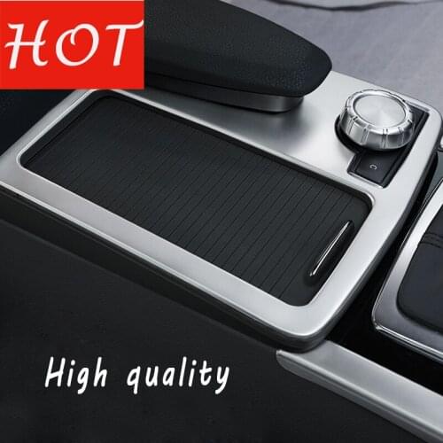 Car Stickers Stainless Steel Console panel cup holder sequins decorative Trim interior sticker For Mercedes Benz W204 C180 C200