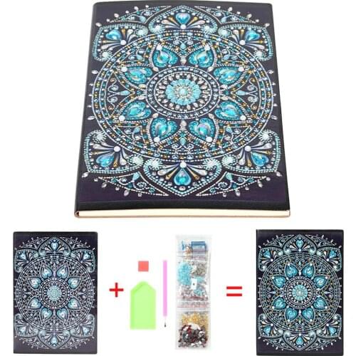 60 Pages A5 Diamond Painting Notebook DIY Mandala Christmas Special Shaped Diamond Painting Creative Notepad Kids Craft Gift
