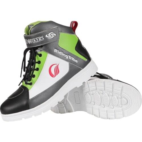 Motorcycle Boots Bike Moto Motorbike Casual Shoes Microfiber Breathable Waterproof Skateboard Scooter shoes Colorful Design A018