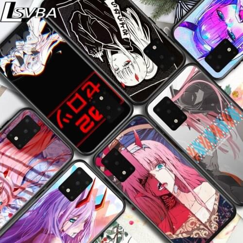 Darling In The FranXX Anime for Samsung S20 Ultra Plus A91 A81 A71 A51 UW A41 A42 A31 A21 A21S A11 5G Bright Black Phone Case