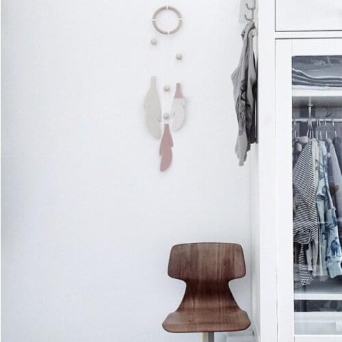 Scandinavian Wooden Hanging Ornaments Kits Dream Catchers DIY Crafts for Kids Children Bedroom Wall Decorations Home Nursery