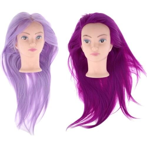 Synthetic Fiber Mannequin Head Hairdresser Training Head Manikin Cosmetology Doll Head Mannequin Head With 60cm hair synthetic