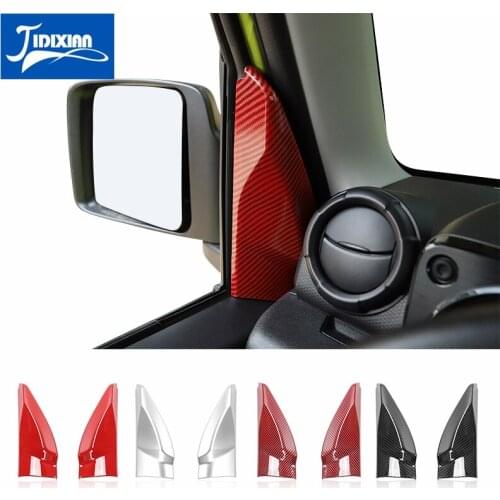 MOPAI Car Interior Front Window A Pillar Triangle Decoration Bezel Cover Stickers for Suzuki Jimny 2019+ Interior Accessories