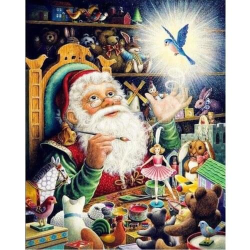 Santa Claus portrait Full Square 5D DIY Diamond Painting Cross Stitch Diamond Embroidery rhinestone Mosaic,Christmas gift decor