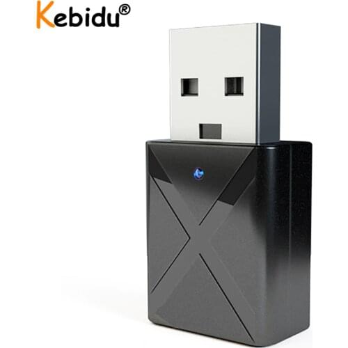 Kebidu usb Bluetooth 5.0 adapter Receiver Transmitter 3.5mm Jack Wireless Audio Music Stereo Dongle for Car PC Bluetooth Speaker