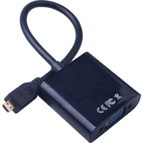 Micro HDMI-Compatible TO VGA Adapter Cable HDMI-Compatible to VGA Adapter Digital To Analog Audio Converter For Projector PC