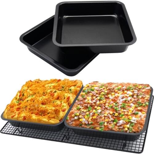 Cake Baking Pan Mini Square Carbon Steel Cake Baking Pan Anti-stick Bread Cookie Making Dishes Molde Para Hornear Oven Metal Pan