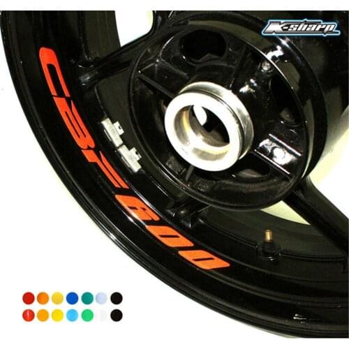 8 X CUSTOM INNER RIM Decals Wheel Reflective Decals Stickers STRIPES For HONDA CBF 600 cbf600 CBF600