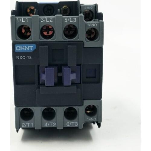 NEW CHINT NXC-18 1NO+1NC AC Contactor 18A Coil Voltage 380V 220V 110V 36V 24V AC Contactor Replace CJX2-1801 And CJX2-1810