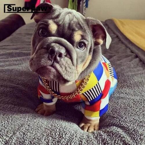 New Pet Dog Clothes Spring Summer T-shirt for Small Medium Dogs French Bulldog Yorkie Hoodie Schnauzer Chihuahua Coat LXC28