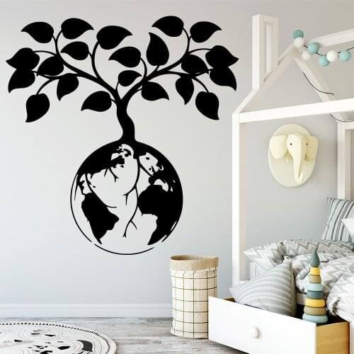 NEW World Tree Cartoon Wall Decals Pvc Mural Art Diy Poster For Baby Kids Rooms Decor Art Decoration DIY Home Decor