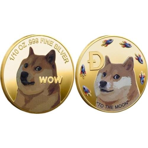 Gold Silver Plated Dog Coins Cute Dog Pattern Commemorative Coin Perfect Gift The Lucky And Funny Gift For Your Lover Husband