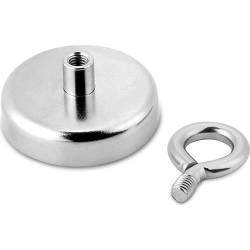 Strong Neodymium Magnet Round Pulling Force River Fishing Magnetic Eyebolt B99