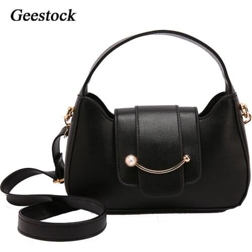 Geestock Smile Shoulder Bags for Woman PU Leather Handbag 2021 Bag Strap for Crossbody Female Travel Messenger Bag