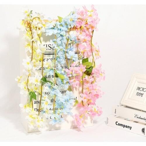 1.7M Lilac Vine Wedding Garlands Plants for Scrapbooking Home Bathroom Decoration Accessories Artificial Flowers Wholesale