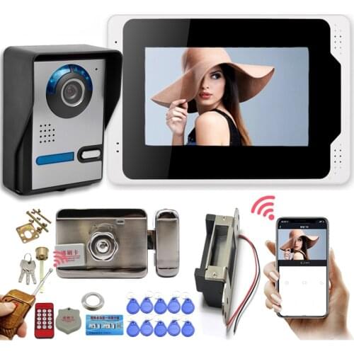 Smart Biometric Intercom Entry System Kit WIFI Video Doorbell Phone Rainproof Call Panel IR Camera Villa Building Apartment