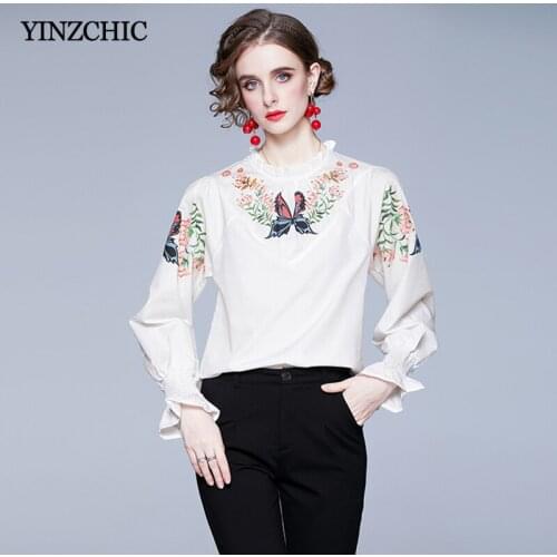 Блузки с воротником стойка YINZCHIC China At AliExpress