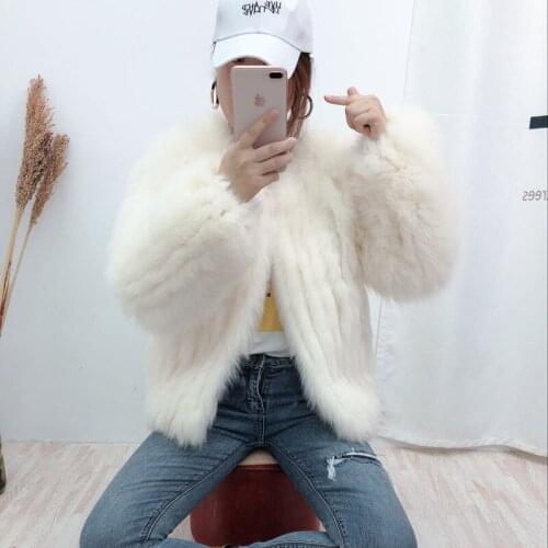 Real Fox Fur Duck Down Jacket Winter Coat Women Korean Pink Jackets Autumn Vintage Warm Coats Chaqueta Mujer MY1082