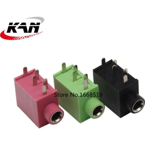 10Pcs PJ215 PJ-325 3.5mm Five colours Stereo Headphone Connector Adapter Power Plug Audio Video Jack Socket Plug