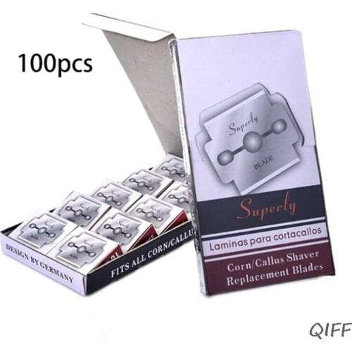 100 Pcs/box Replacement Blade Dead Skin Corn Remover Nail Art Pedicure Blades Foot Care Tool