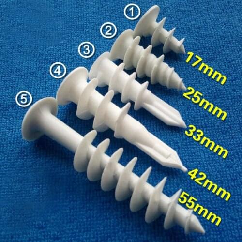 13*17 11.5*25 10*33 13.2*42 14*55 ceilling platfond using wall anchor gypsum-lath nail enpanding tube plug fastener self tapping