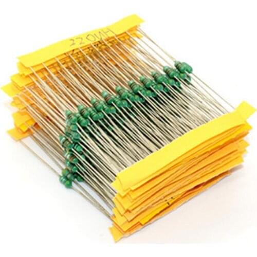 12valuesX10pcs=120pcs 0307 1/4W 0.25W inductor 1uH-1MH component sample Assorted kit