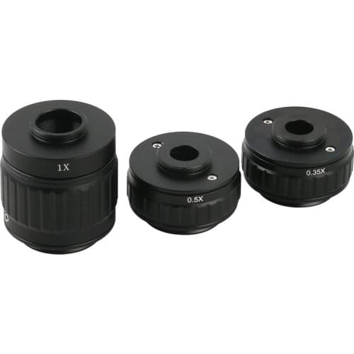 1X 0.35X 0.5X Adapter Lens 38mm C-Mount Adapter Trinocular Stereo Microscope Tube For Digital Camera Focusing