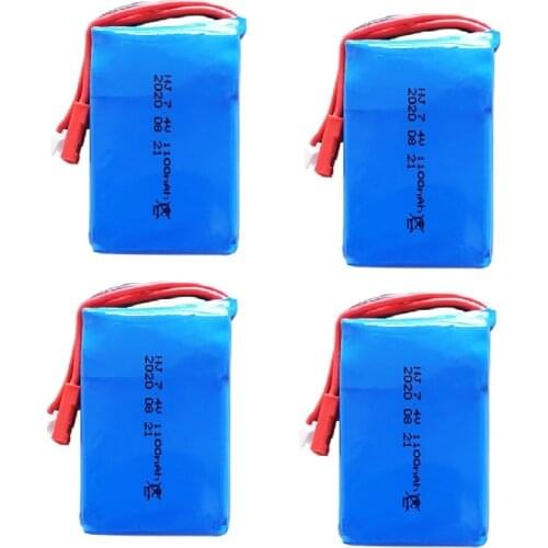 2S 7.4V 1100mah Lipo Battery JST Plug Connector for Feilun FT007 High Speed RC Remote Control Boat Helicopter 4WD Car